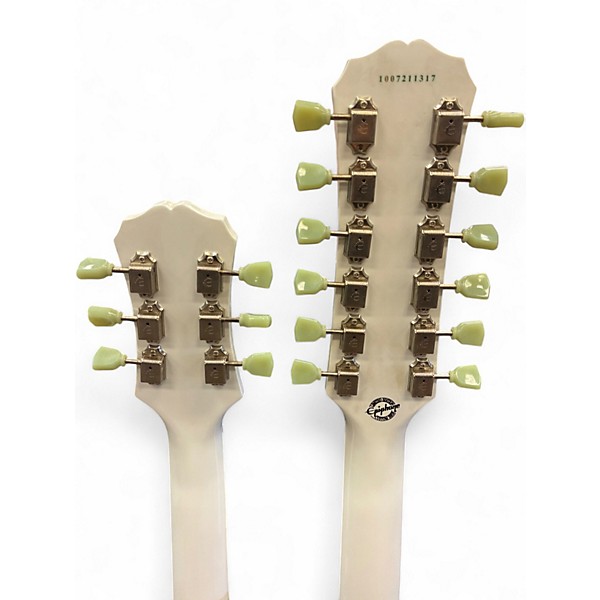 Used Epiphone G1275 Double Neck Custom Alpine White Solid Body Electric Guitar