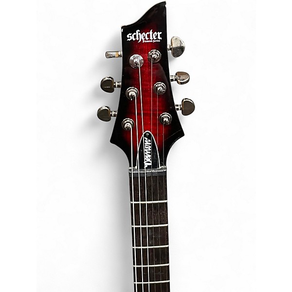 Used Schecter Guitar Research Demon 6 RED BURST Solid Body Electric Guitar