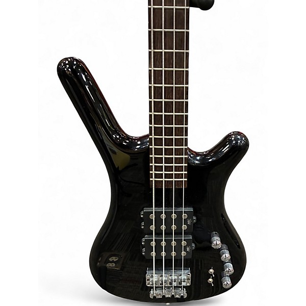 Used Warwick Corvette Double Buck 4 String Black Electric Bass Guitar
