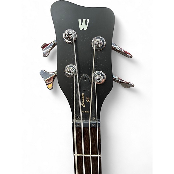 Used Warwick Corvette Double Buck 4 String Black Electric Bass Guitar