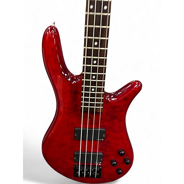 Used Spector NS2000 Transparent Red Electric Bass Guitar