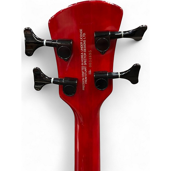 Used Spector NS2000 Transparent Red Electric Bass Guitar