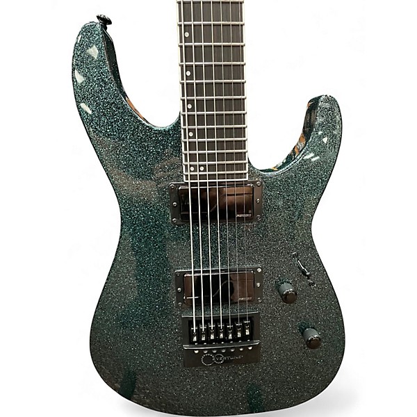 Used ESP LTD M1007B GLITTER GREEN Solid Body Electric Guitar