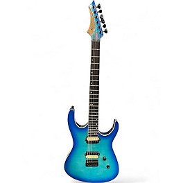 Used Leo Jaymz MONSOON Blue Burst Solid Body Electric Guitar