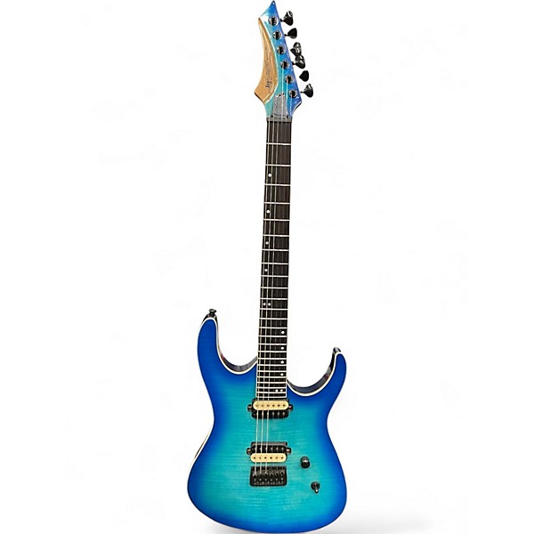 Used Leo Jaymz MONSOON Blue Burst Solid Body Electric Guitar
