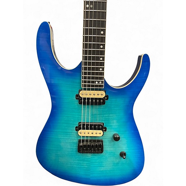 Used Leo Jaymz MONSOON Blue Burst Solid Body Electric Guitar