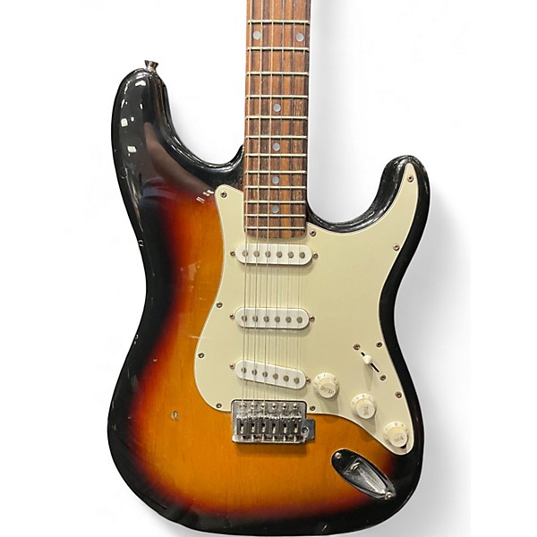 Used Squier Affinity Stratocaster 3 Color Sunburst Solid Body Electric Guitar