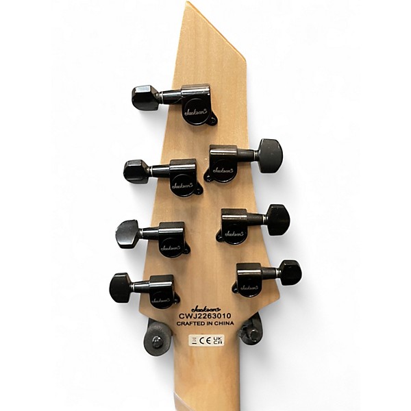 Used Jackson JS22-7 Dinky 7 String Black Solid Body Electric Guitar