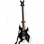 Used B.C. Rich Warlock Platinum Black Electric Bass Guitar