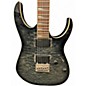 Used Ibanez RG3EX1 Black quilt Solid Body Electric Guitar