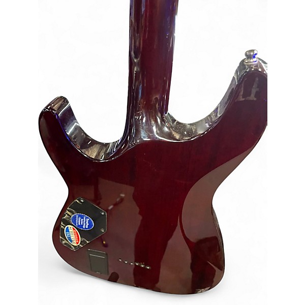 Used Schecter Guitar Research Hellraiser C1 Crimson Red Trans Solid Body Electric Guitar