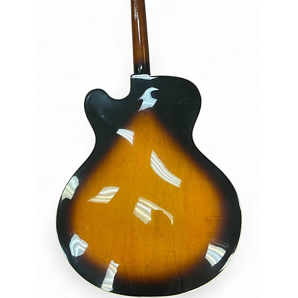 Vintage 1980s Aria Pro Ii HERB ELLIS 2 Tone Sunburst Hollow Body Electric Guitar