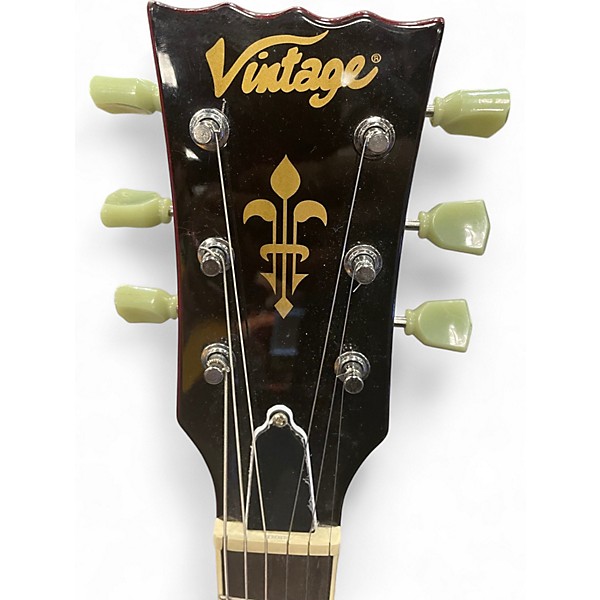 Used Vintage VSA500CR Cherry Hollow Body Electric Guitar