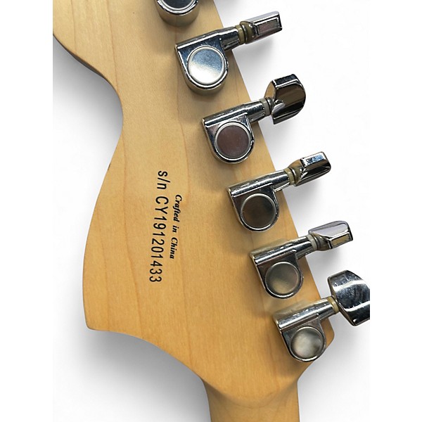 Used Squier AFFINITY SERIES STRATOCASTER HSS Black Solid Body Electric Guitar