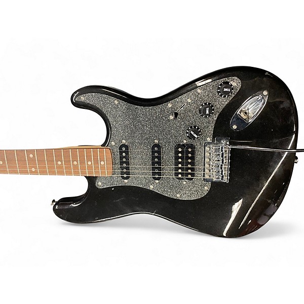 Used Squier AFFINITY SERIES STRATOCASTER HSS Black Solid Body Electric Guitar