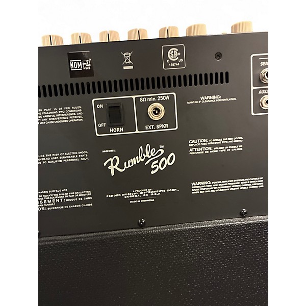 Used Fender RUMBLE 500 Bass Combo Amp