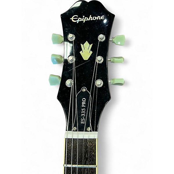 Used 2014 Epiphone ES335 Pro Natural Hollow Body Electric Guitar