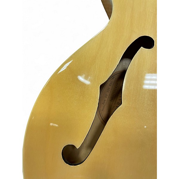 Used 2014 Epiphone ES335 Pro Natural Hollow Body Electric Guitar