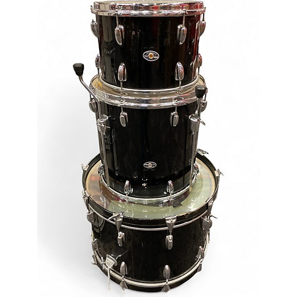 Used Slingerland 3 Piece 3 piece Black Drum Kit