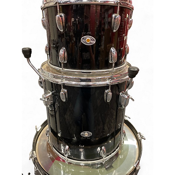 Used Slingerland 3 Piece 3 piece Black Drum Kit