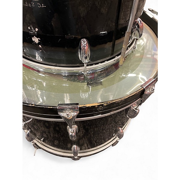 Used Slingerland 3 Piece 3 piece Black Drum Kit