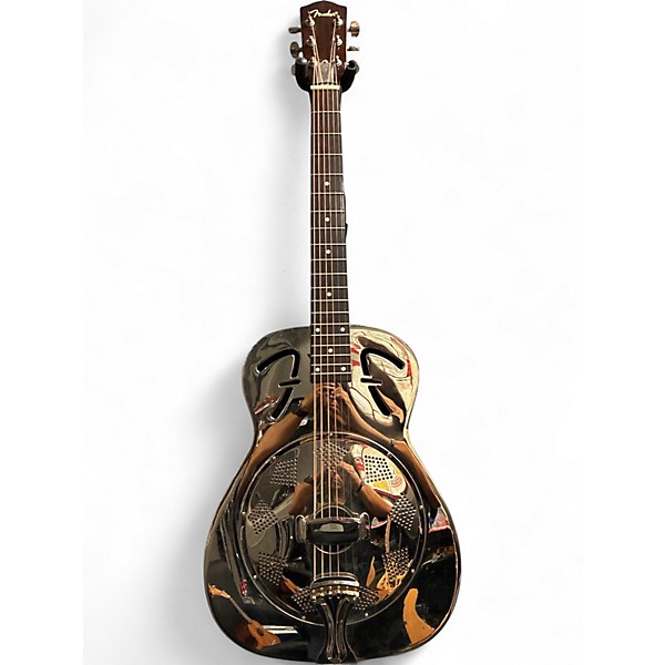 Used Fender fr-48 Silver Resonator Guitar