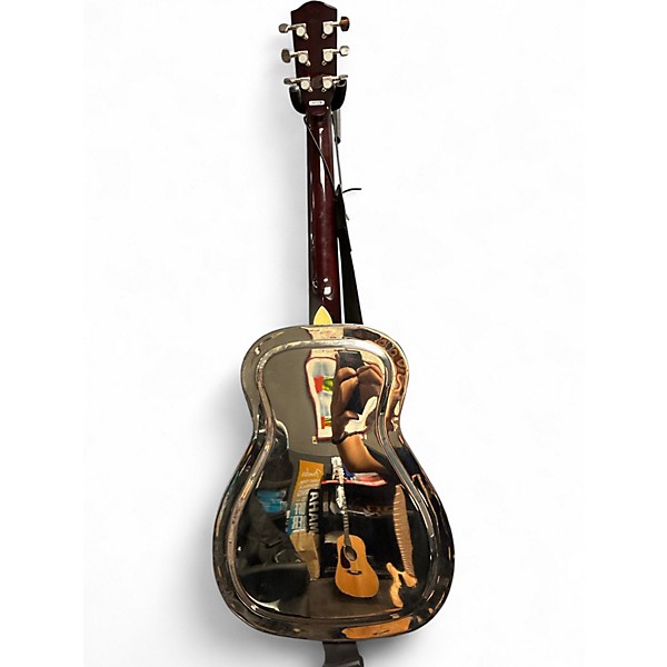 Used Fender fr-48 Silver Resonator Guitar