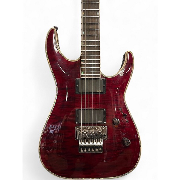 Used ESP LTD MH1000 Deluxe Trans Red Solid Body Electric Guitar