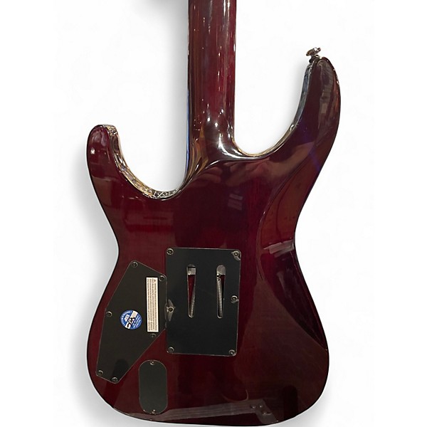 Used ESP LTD MH1000 Deluxe Trans Red Solid Body Electric Guitar