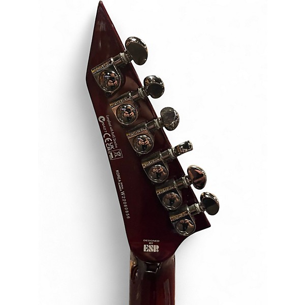 Used ESP LTD MH1000 Deluxe Trans Red Solid Body Electric Guitar