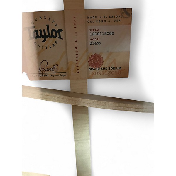 Used 2023 Taylor 314CE V-Class Natural Acoustic Electric Guitar