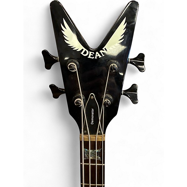 Used Dean Demonator 4 String GLOSS BLACK Electric Bass Guitar