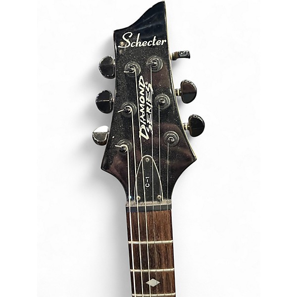 Used Schecter Guitar Research Diamond Series PT Silver Solid Body Electric Guitar