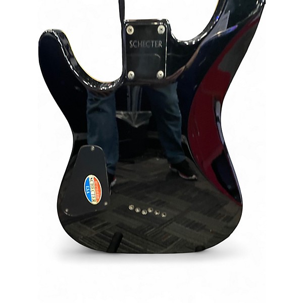 Used Schecter Guitar Research Diamond Series PT Silver Solid Body Electric Guitar