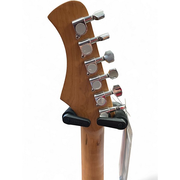 Used Miscellaneous Custom PartsCaster Custom Graphic (Neon Blacklight Blue LED) Solid Body Electric Guitar