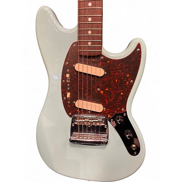 Used 2005 Fender '69 Mustang Daphne Blue Solid Body Electric Guitar