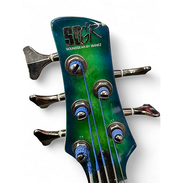 Used Ibanez SR405EQM SURREAL BLUE BURST GLOSS Electric Bass Guitar