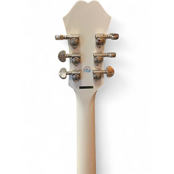 Used Epiphone Dove Pro White Acoustic Electric Guitar