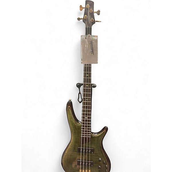 Used 2017 Ibanez SR1400 Green Electric Bass Guitar