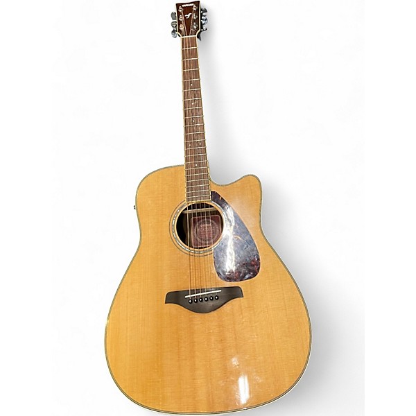 Used Yamaha FGX700SC, ELECTRONICS NOT WORKING Natural Acoustic Guitar