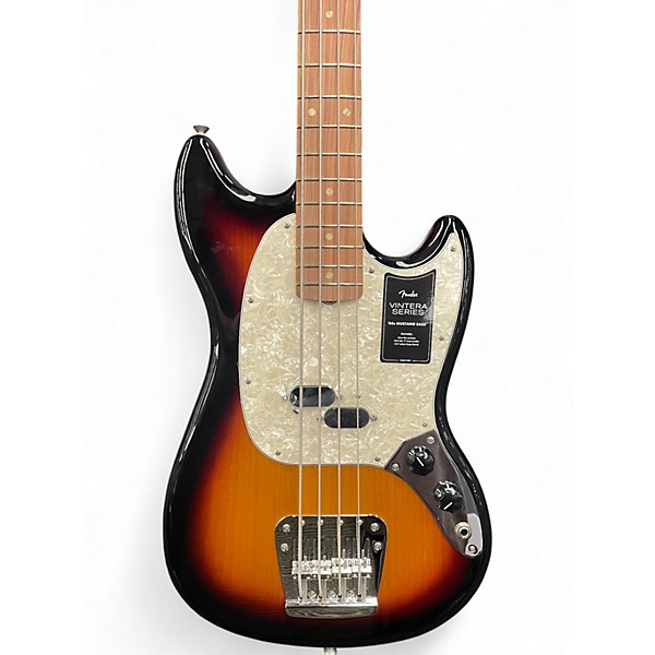 Used 2022 Fender Vintera 60s Mustang Bass 3 Color Sunburst Electric Bass Guitar