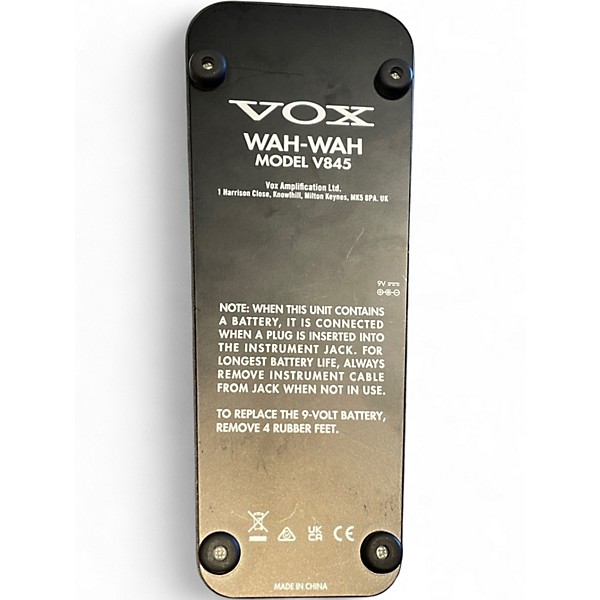 Used VOX V845 Classic Wah Effect Pedal