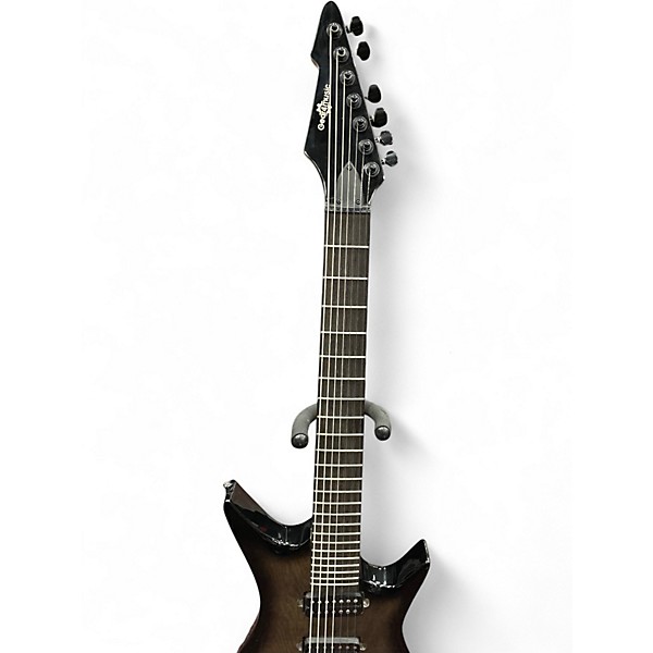 Used Gear4music HARLEM 7 STRING GUITAR Trans Brown Solid Body Electric Guitar