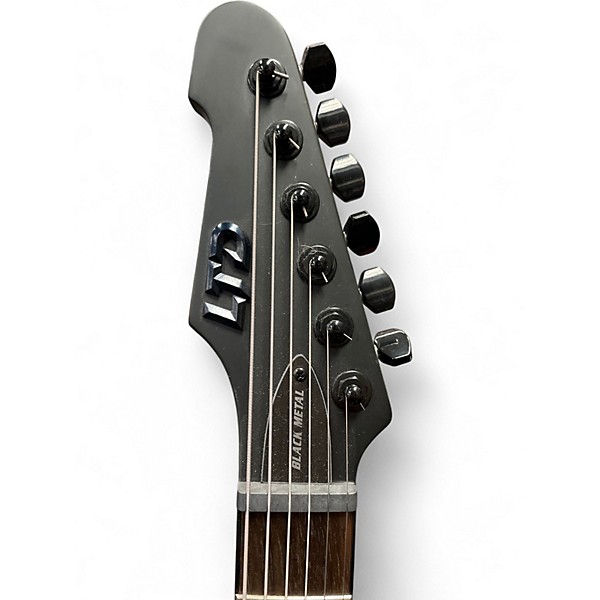 Used ESP LTD Black Metal Phoenix Black Solid Body Electric Guitar