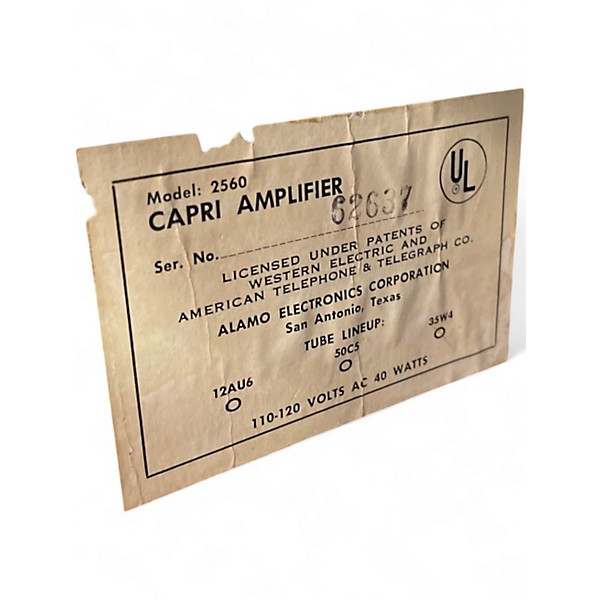 Used Alamo CAPRI Tube Guitar Combo Amp