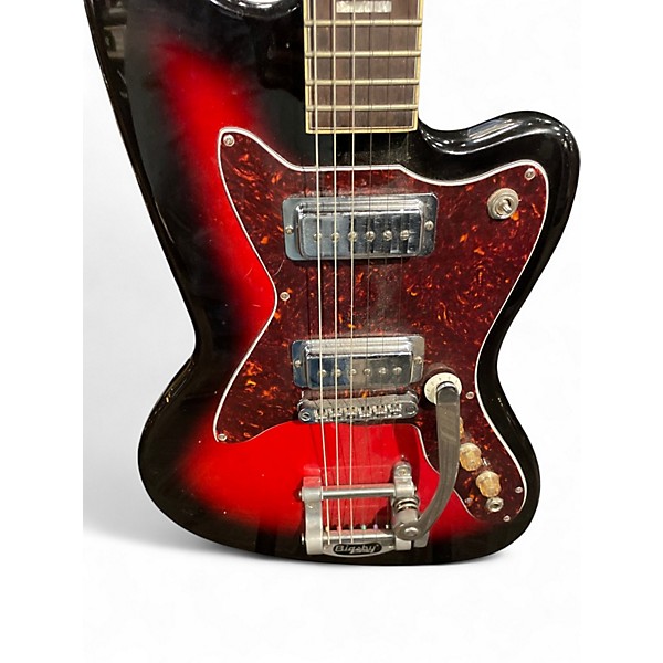 Used Silvertone Silhouette 2 Color Sunburst Solid Body Electric Guitar