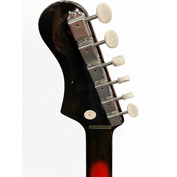 Used Silvertone Silhouette 2 Color Sunburst Solid Body Electric Guitar