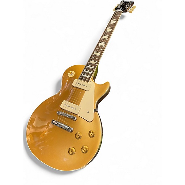 Used Gibson Les Paul Standard Gold Top Solid Body Electric Guitar