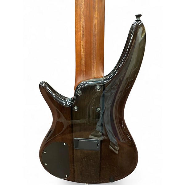 Used Ibanez SR706 6 String Trans Black Electric Bass Guitar