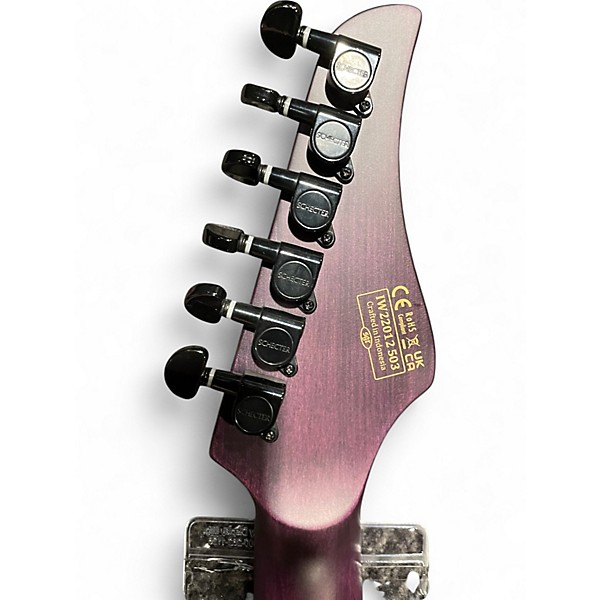 Used Schecter Guitar Research Banshee GT FR Trans Purple Solid Body Electric Guitar